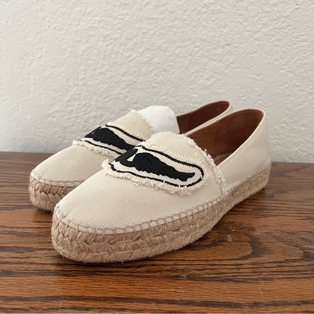 Zadig & Voltaire Canvas Espadrilles Off White Cotton Canvas Wings Size 40